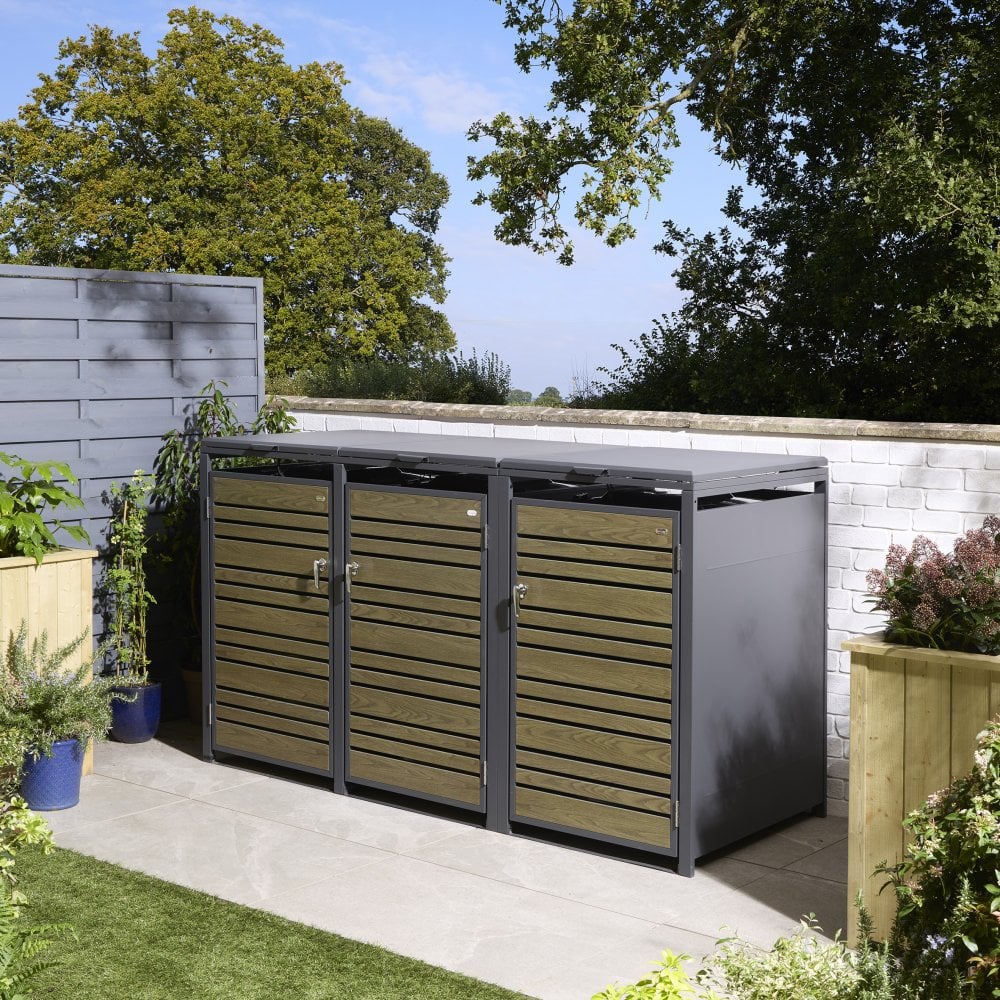 Chelsea Triple Bin Store - Oak — view 2
