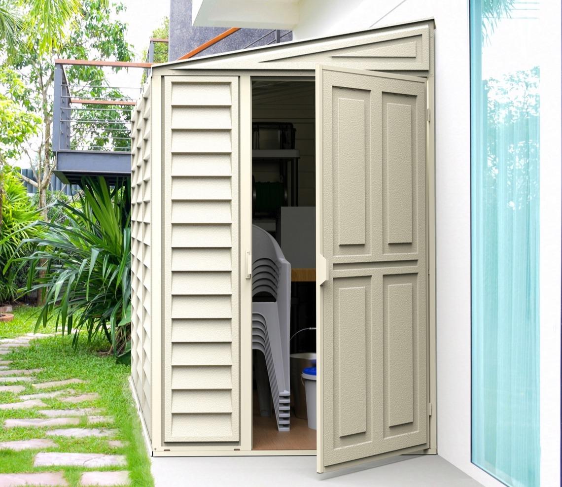 Duramax 4 x 8 ft Lean To Sidemate Plastic Shed — view 3
