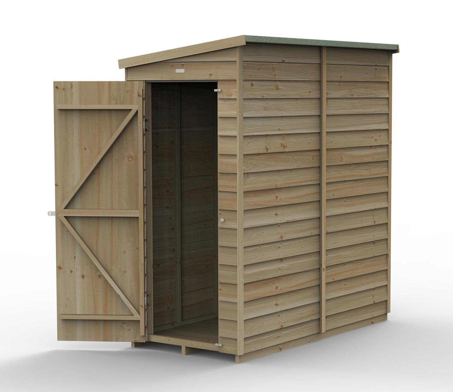 Forest 3 x 6 ft Overlap Pent Shed — alternate view