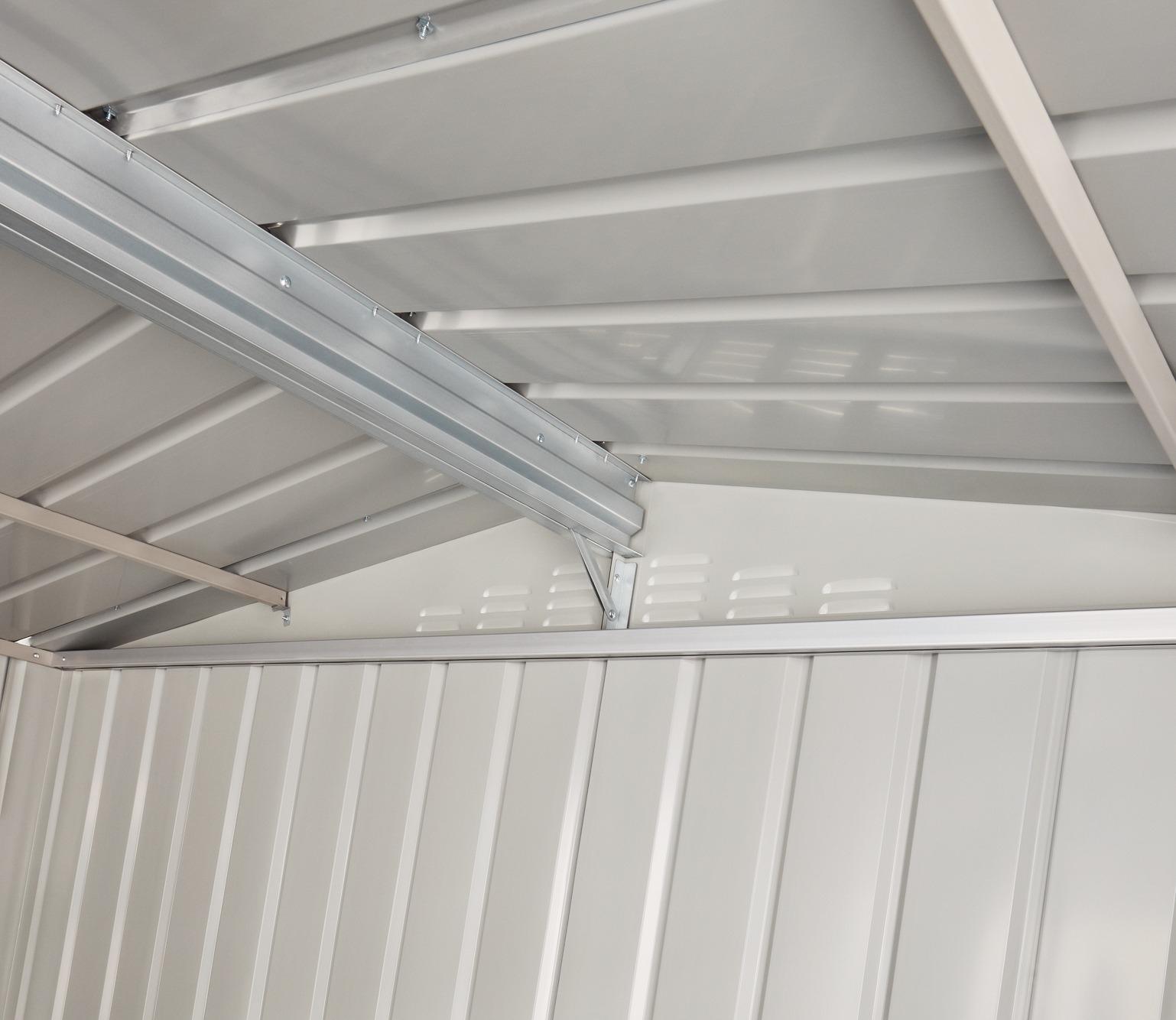 Globel 10 x 15 ft Dual Door Metal Workshop Garage — view 3