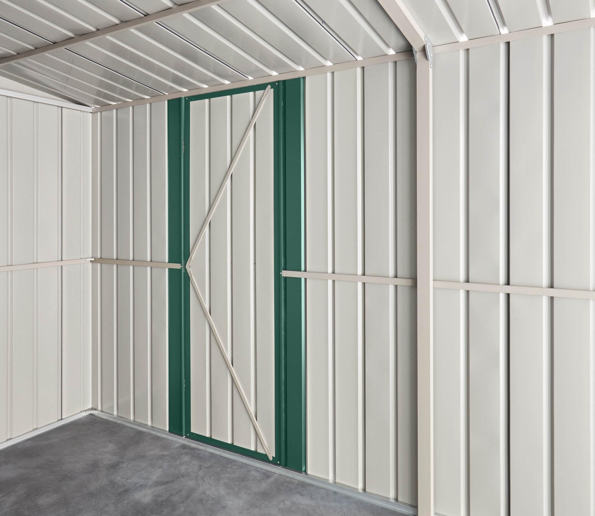 Globel 10 x 15 ft Dual Door Metal Workshop Garage — alternate view
