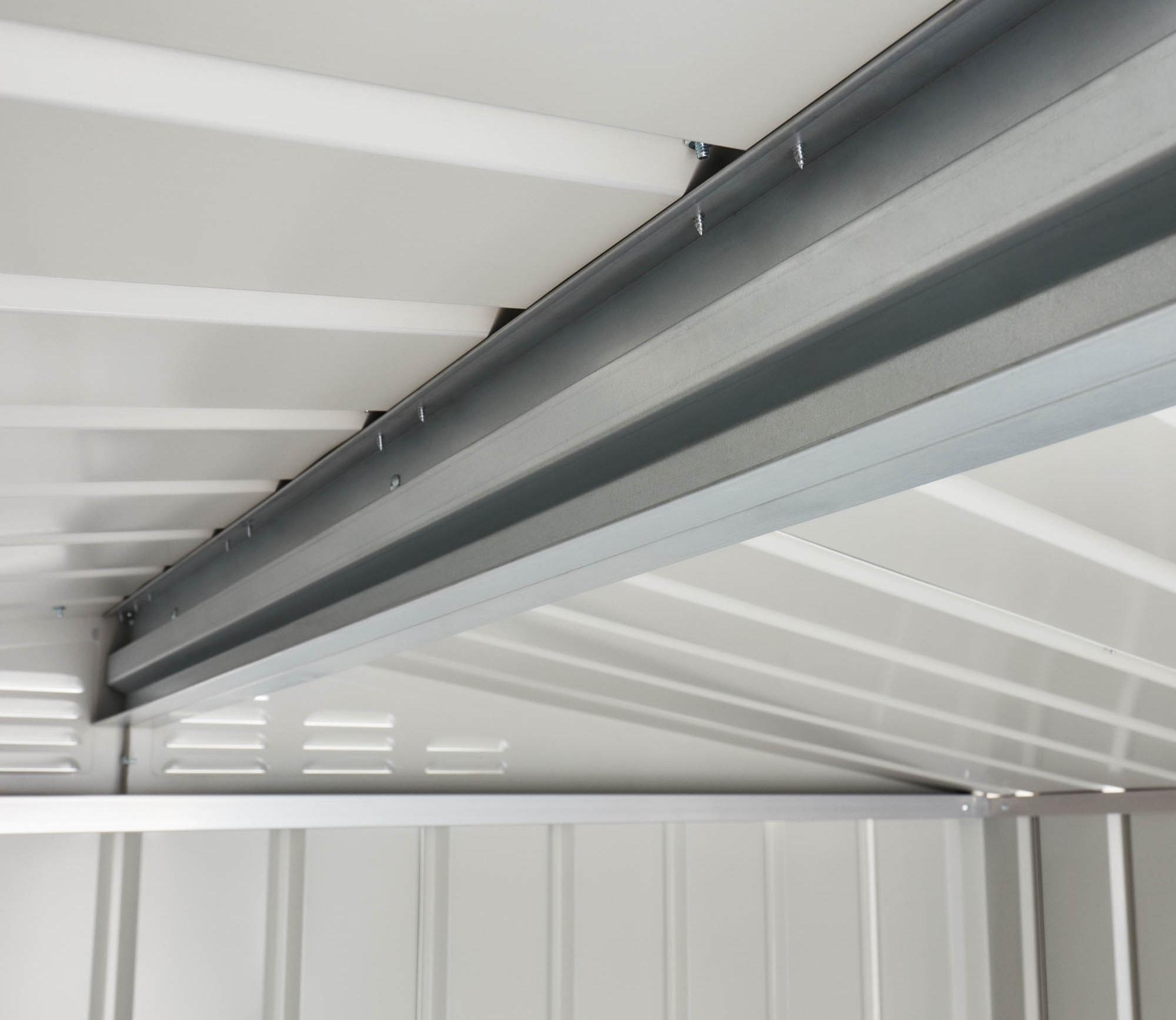 Globel 8 x 3 ft Grey Apex Metal Shed — view 4