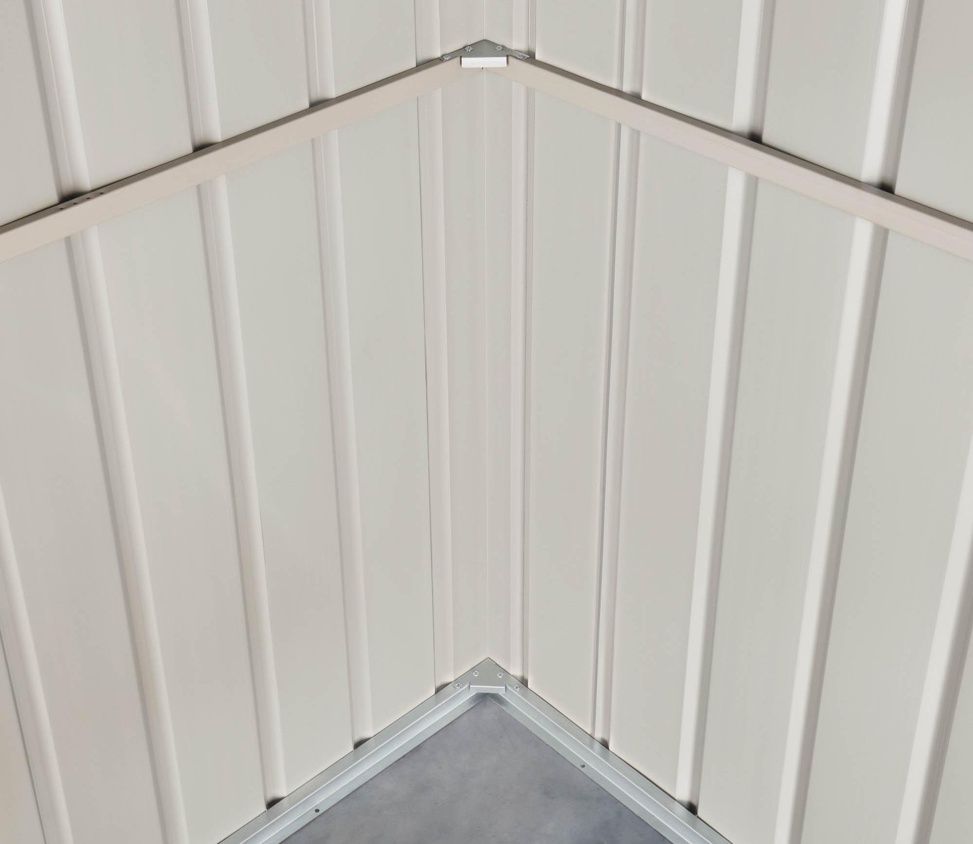 Globel 8 x 3 ft Grey Apex Metal Shed — view 5