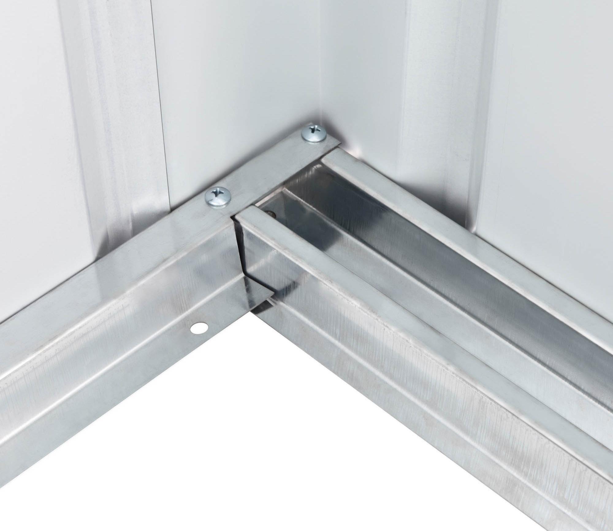 Globel 8 x 3 ft Grey Apex Metal Shed — view 6