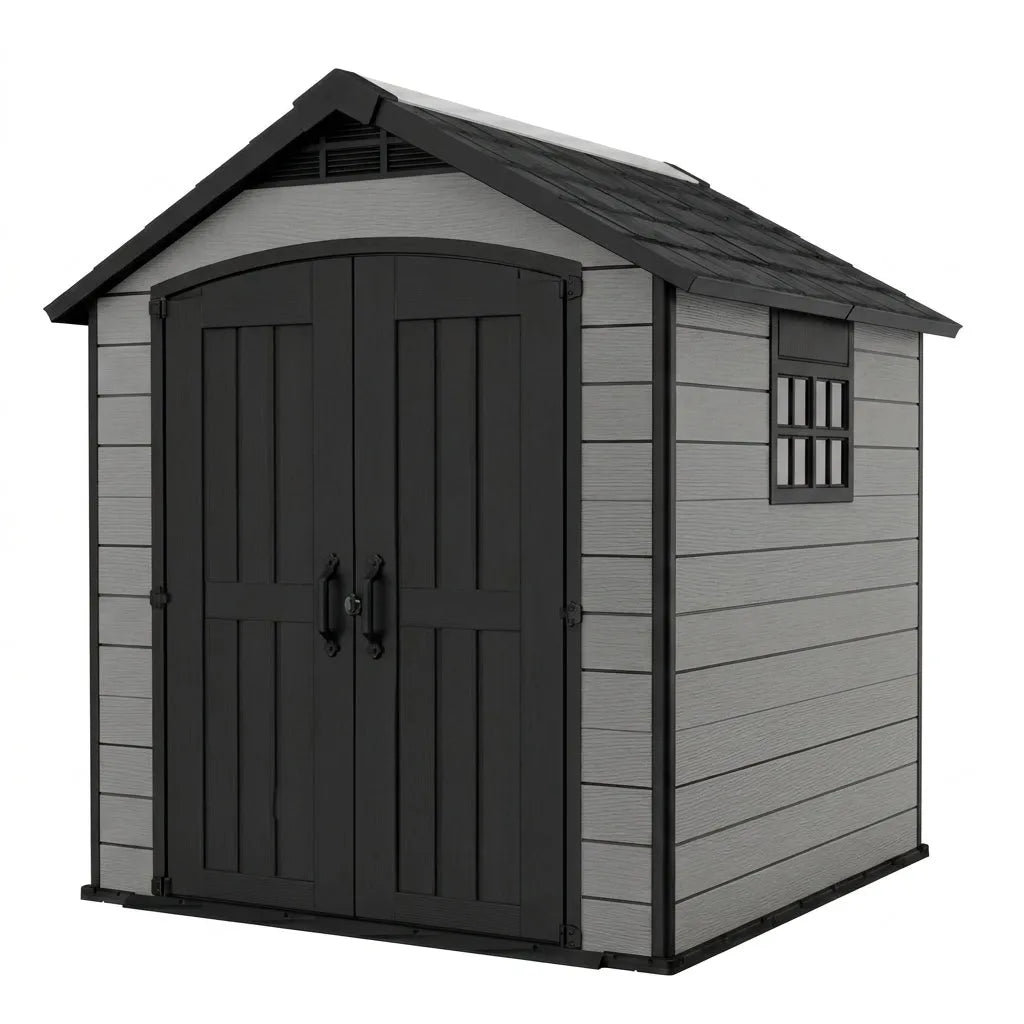 Keter 7.5'x11' Premier Heavy Duty Plastic Shed Grey — view 5