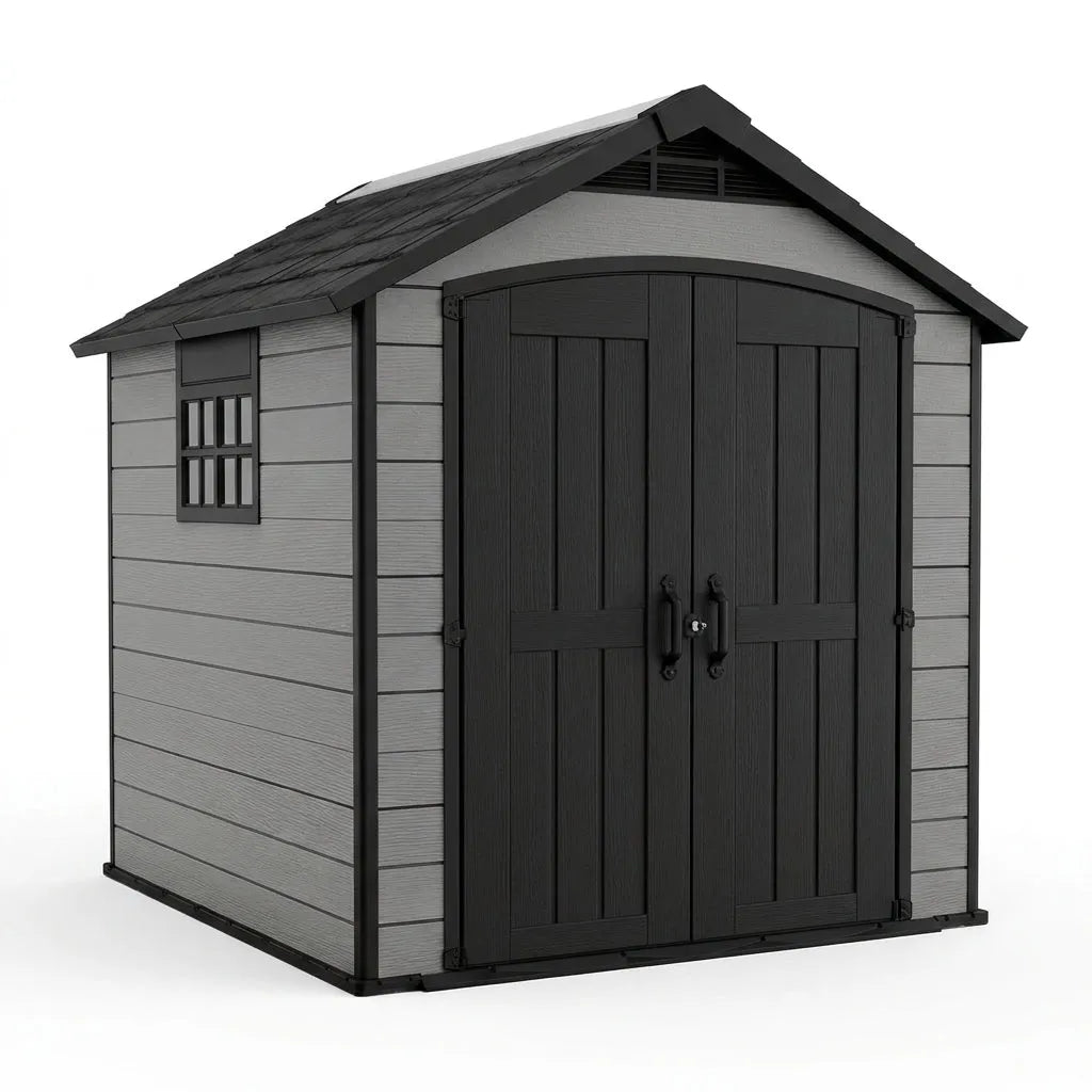 Keter 7.5'x11' Premier Heavy Duty Plastic Shed Grey — main product photo