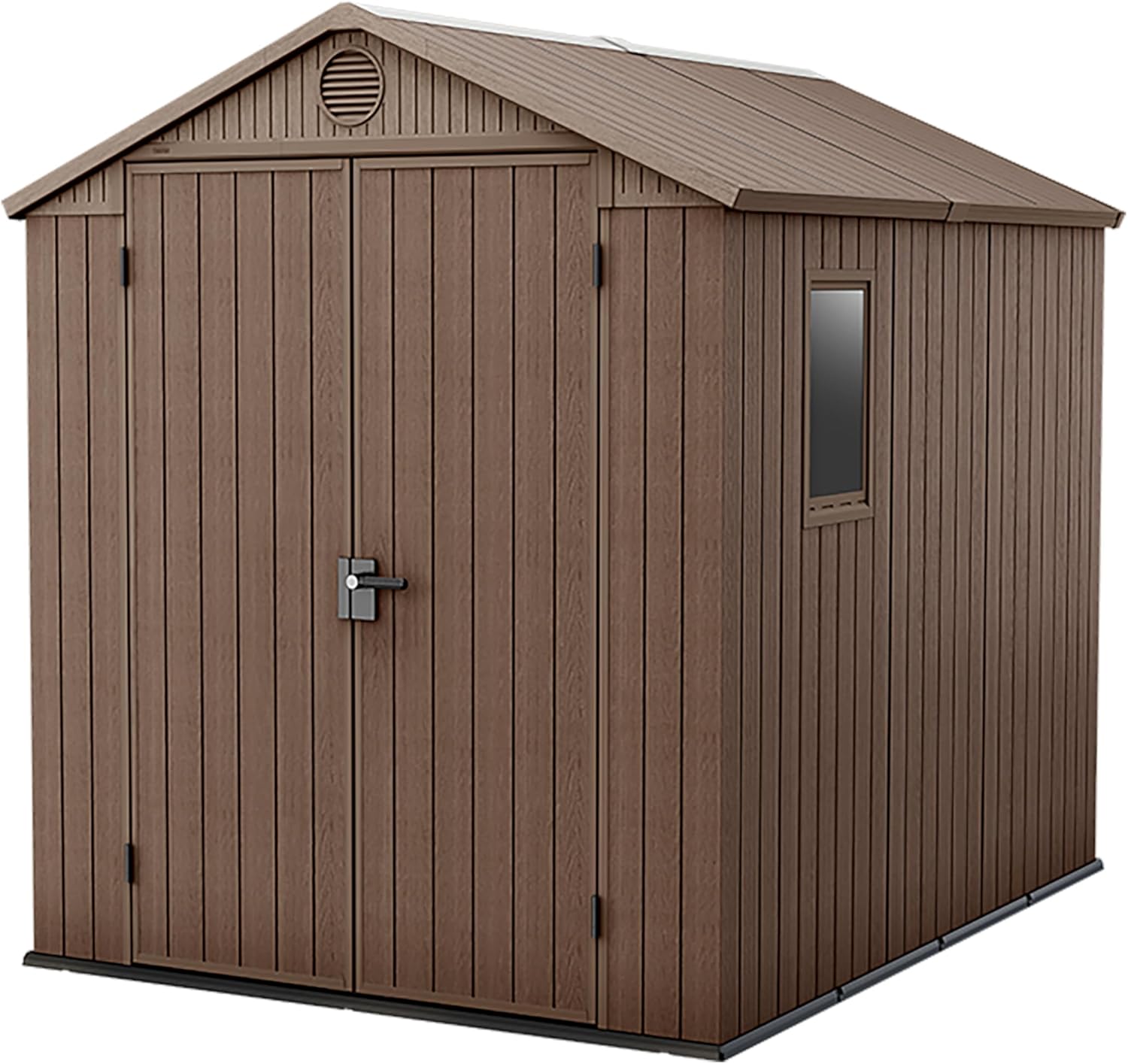 Keter Darwin 6x8ft Resin Garden Shed – Brown