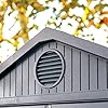 Keter Darwin Outdoor Apex Double Door Garden Storage Shed 6 x 8ft Grey Evotech+ Wood Look and Feel | Fade Free | All Weather Resistant | Safe and Secure | Zero Maintenance | 15 year Warranty — view 3