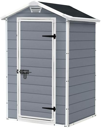 Keter Manor 4x3ft Garden Storage Shed – Grey