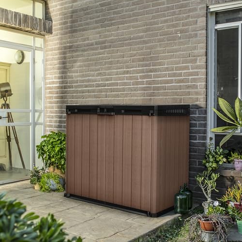 Keter Darwin 1150L Storage Box & Bin Store – Brown — alternate view