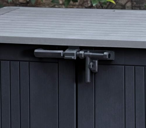 Keter Store it Out Nova Outdoor Garden Storage Shed, 32 x 71.5 x 113.5 cm, Dark Grey with Light Grey Lid — view 3