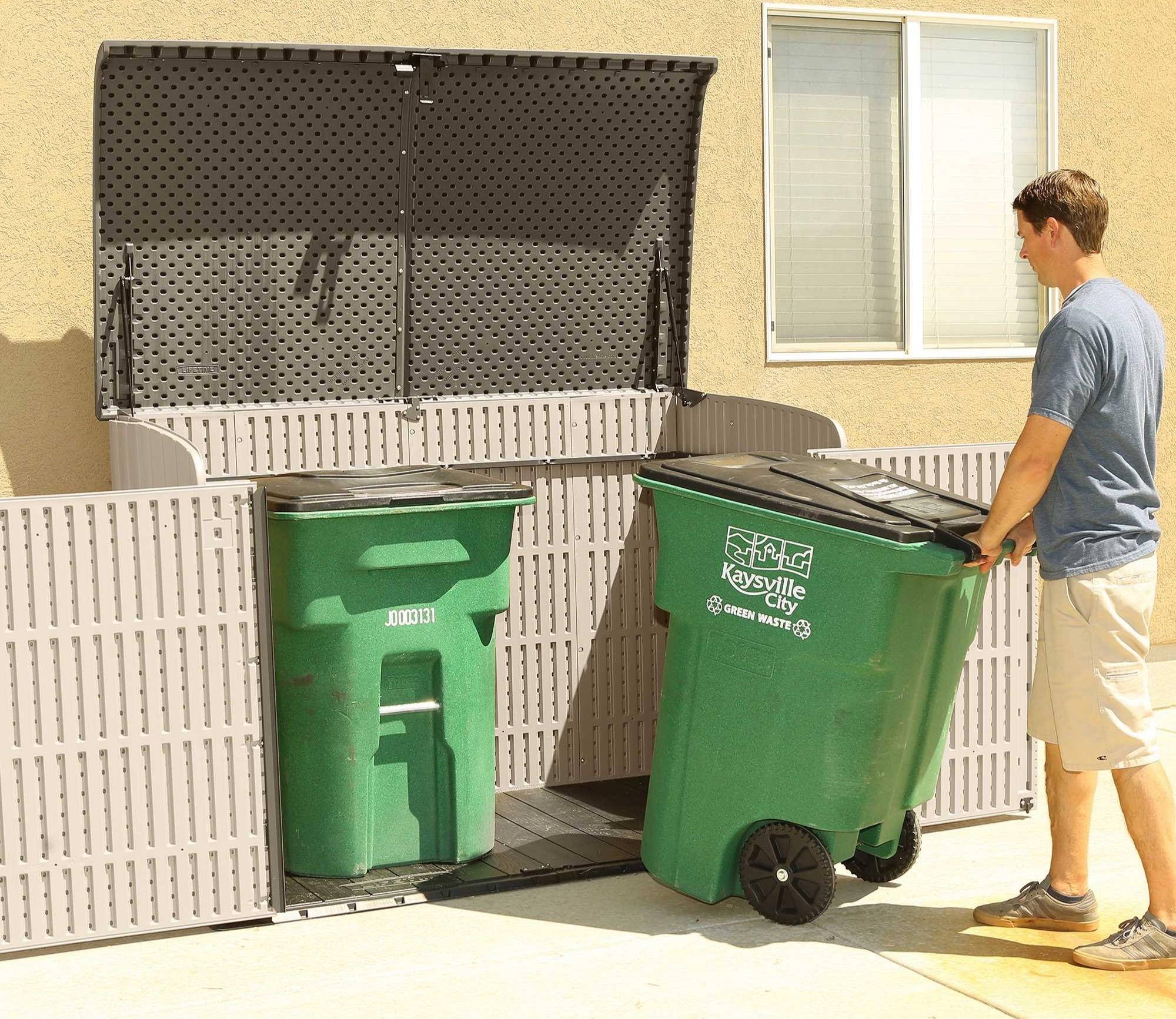 Lifetime 6 x 3.5 ft Low Garden Storage Box — alternate view