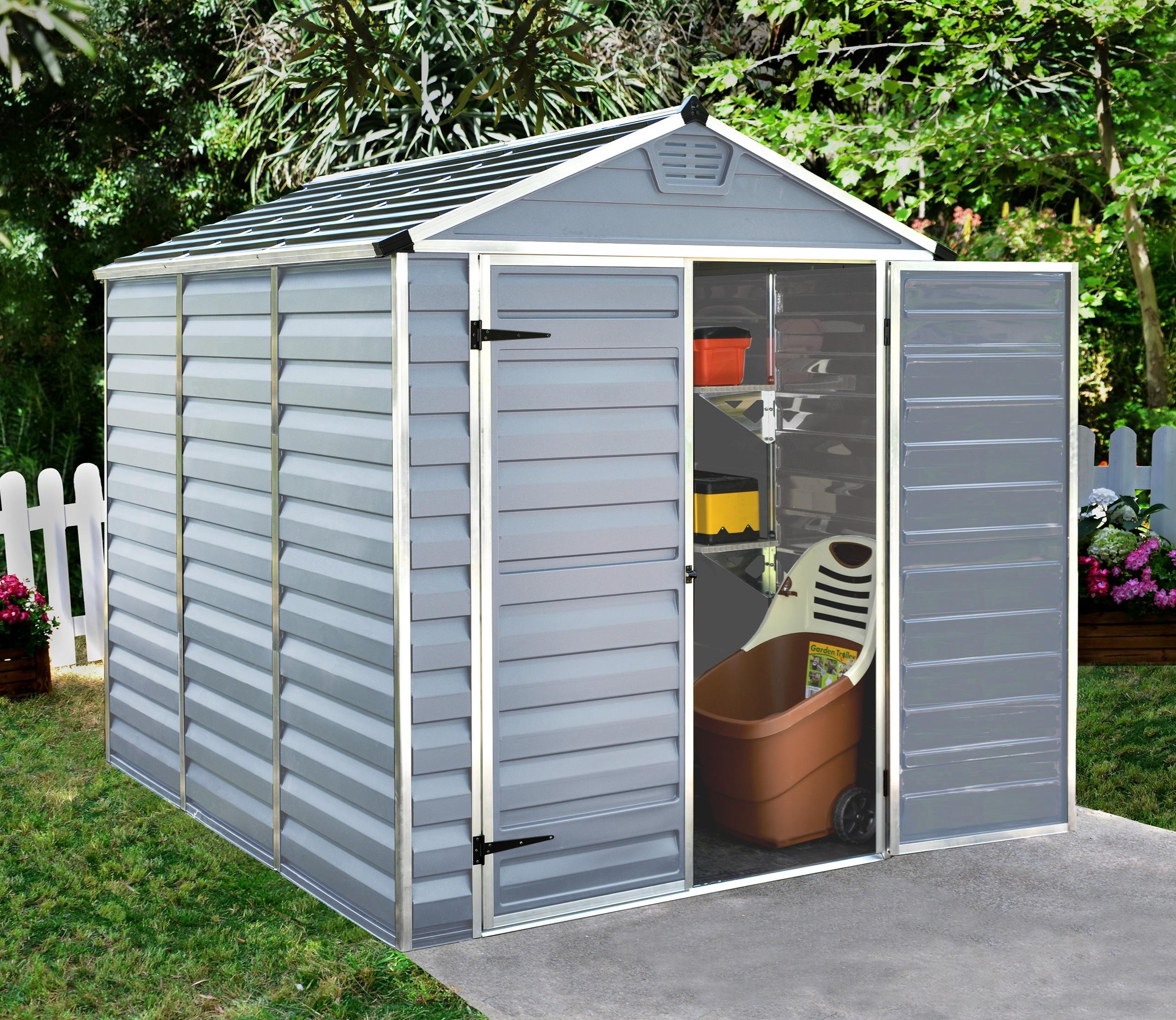 Palram Canopia 6 x 8 ft Skylight Anthracite Polycarbonate Shed — view 5