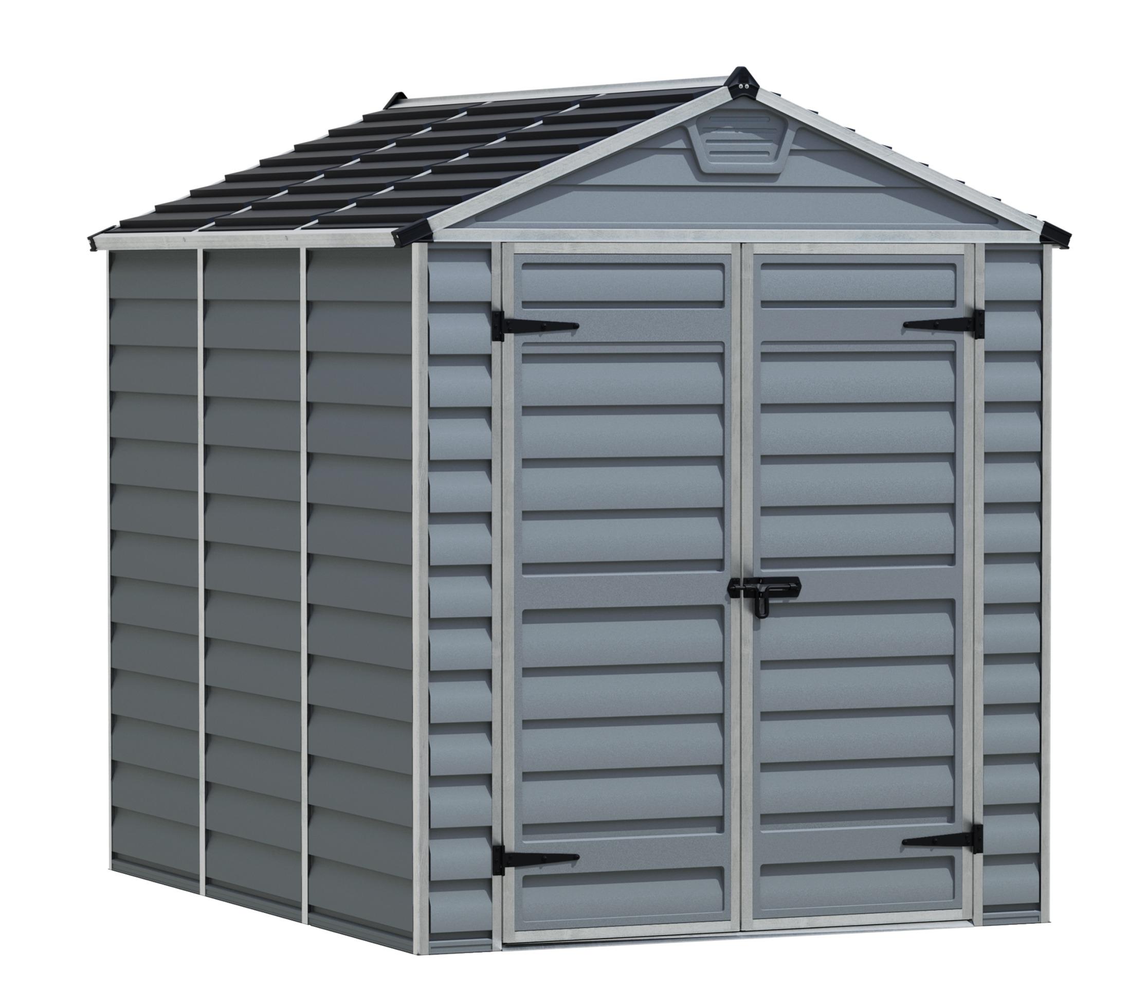 Palram Canopia 6 x 8 ft Skylight Anthracite Polycarbonate Shed — view 6