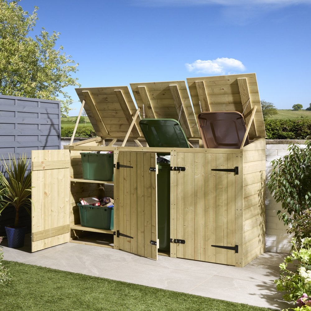 Premier Shiplap Double Bin Store With Box Store — view 8