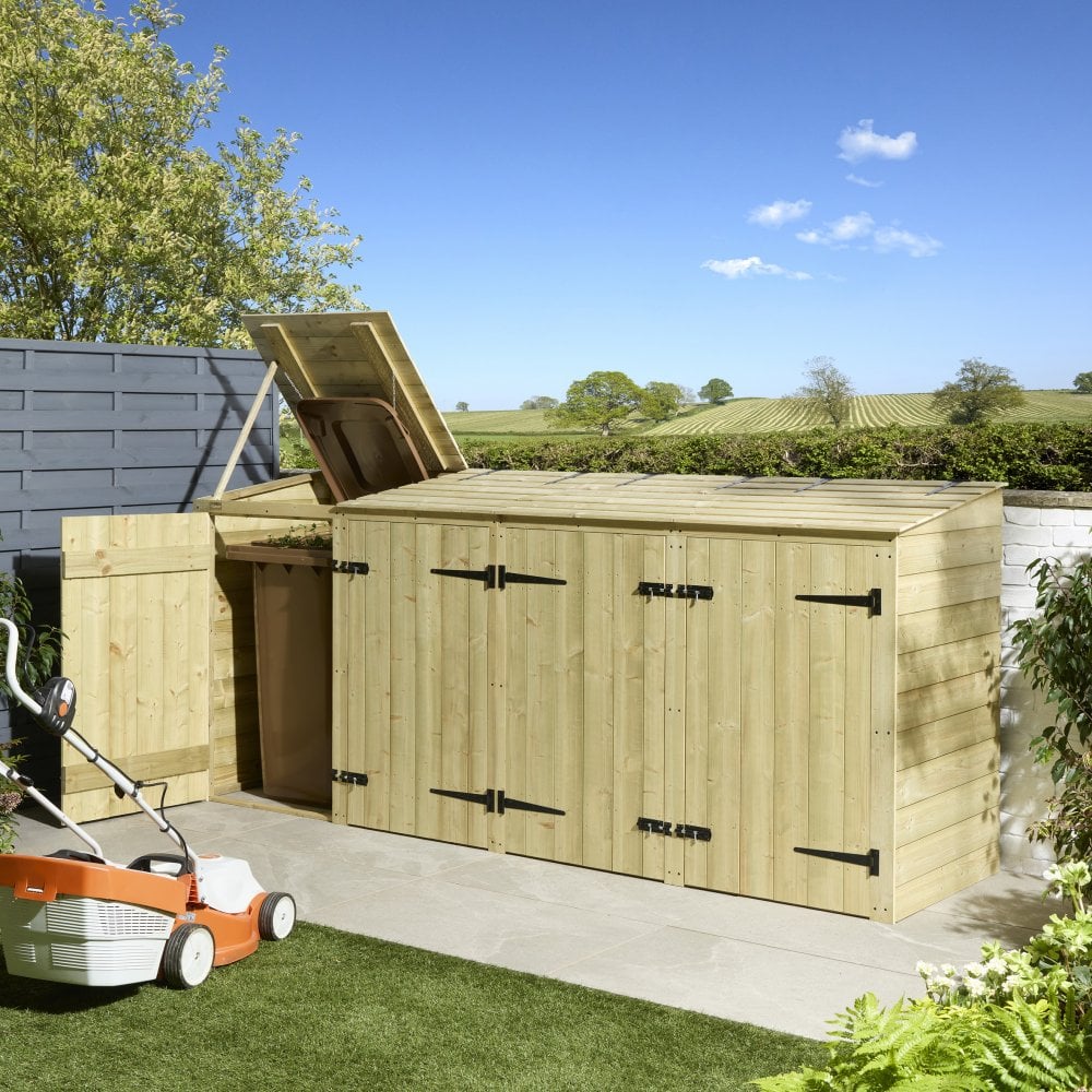 Premier Shiplap Quadruple Bin Store — main product photo