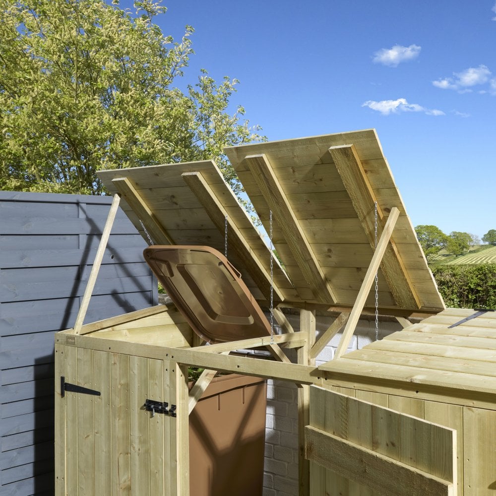 Premier Shiplap Triple Bin Store — view 3