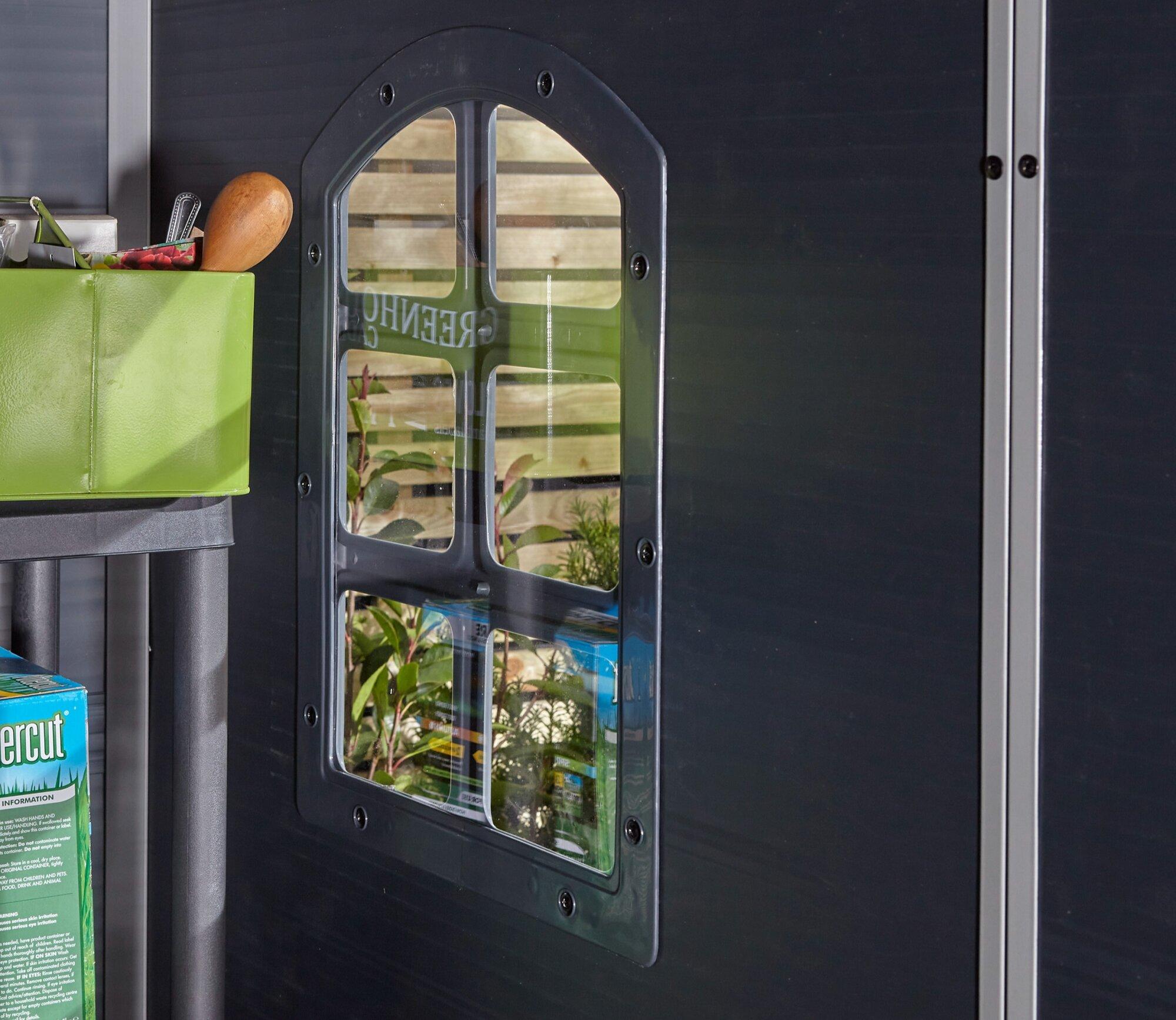 Rowlinson Airevale 4 x 6 ft Dark Grey Plastic Apex Shed — view 7