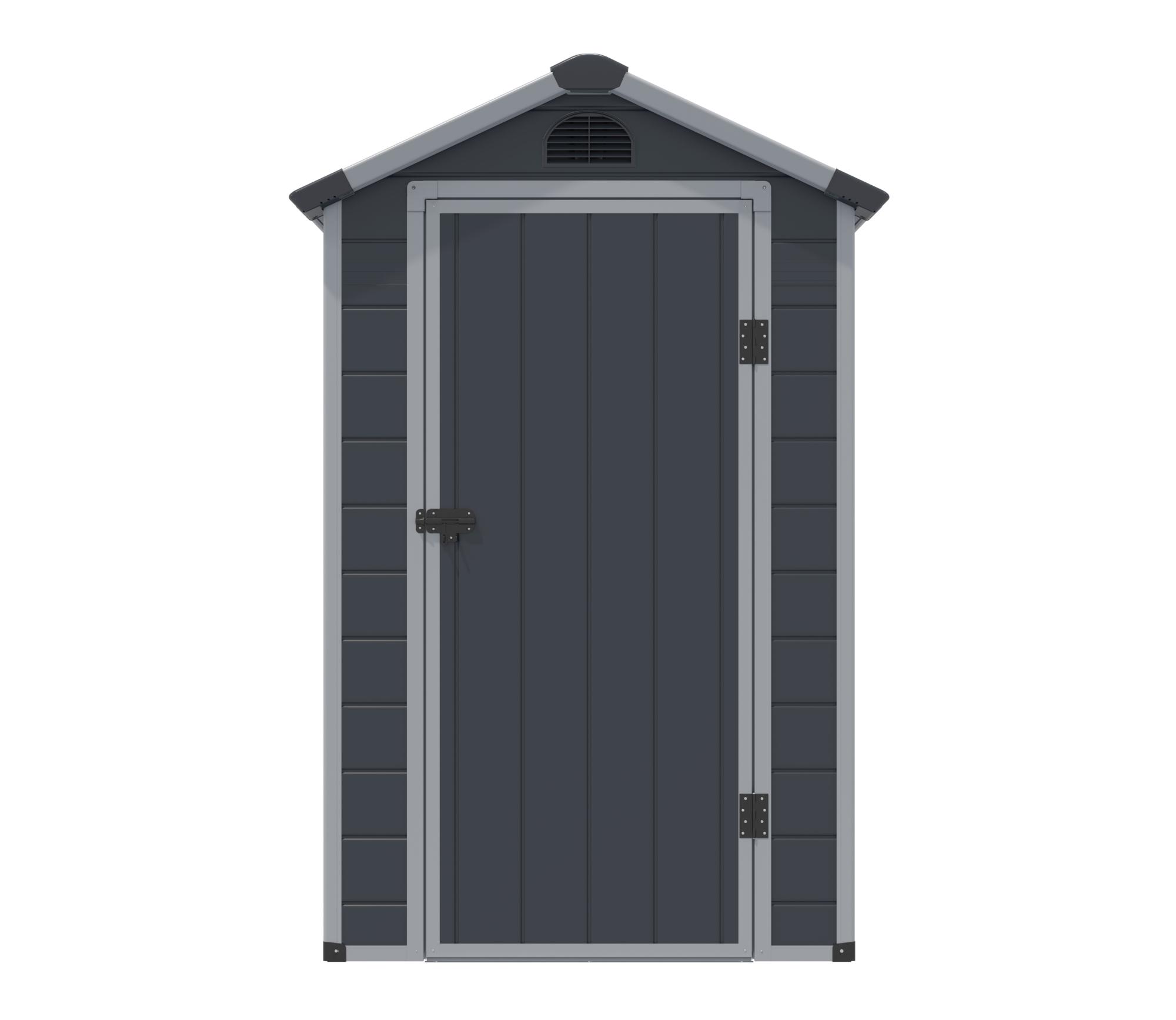 Rowlinson Airevale 4 x 6 ft Dark Grey Plastic Apex Shed — view 3