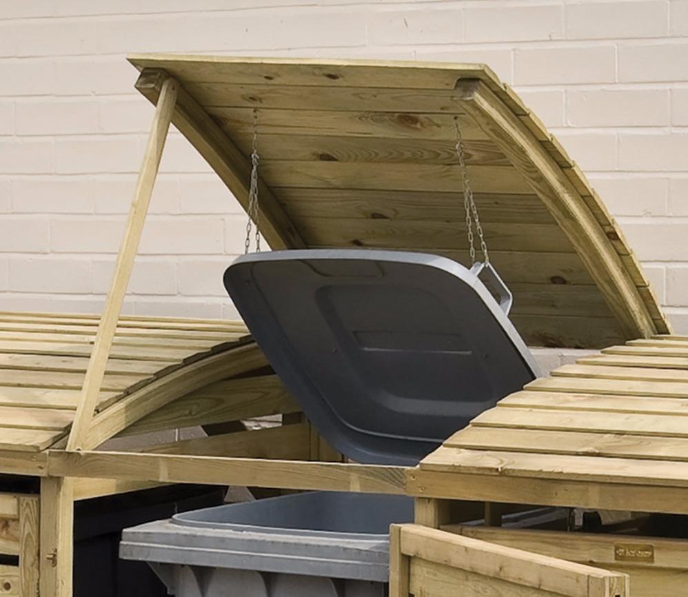 Rowlinson Classic Triple Wheelie Bin Store — alternate view