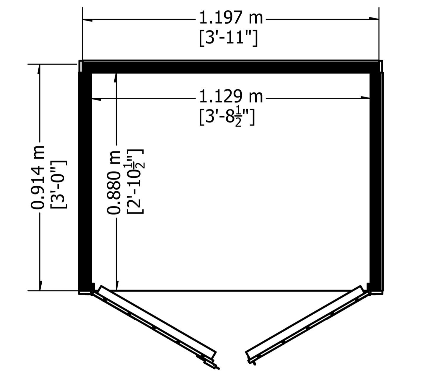 Shire Overlap 4 x 3 ft Dip Treated Shed — view 4