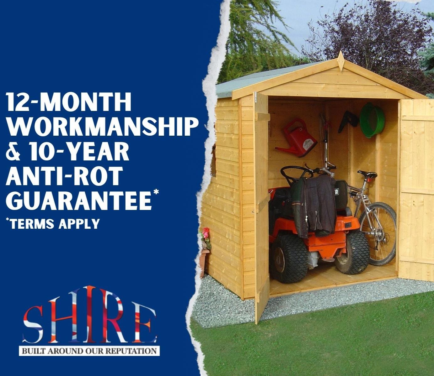 Shire Overlap 4 x 3 ft Dip Treated Shed — view 7