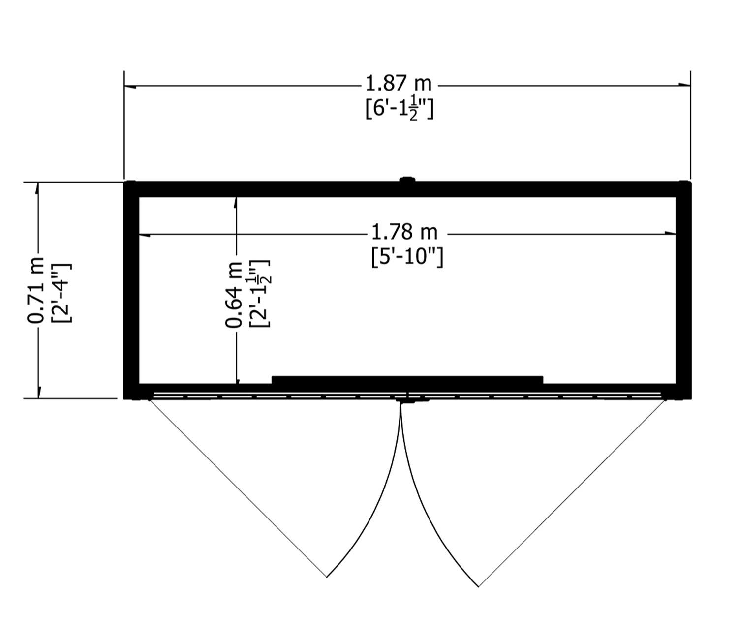 Shire Pent 6 x 2 ft Bike Store — view 7