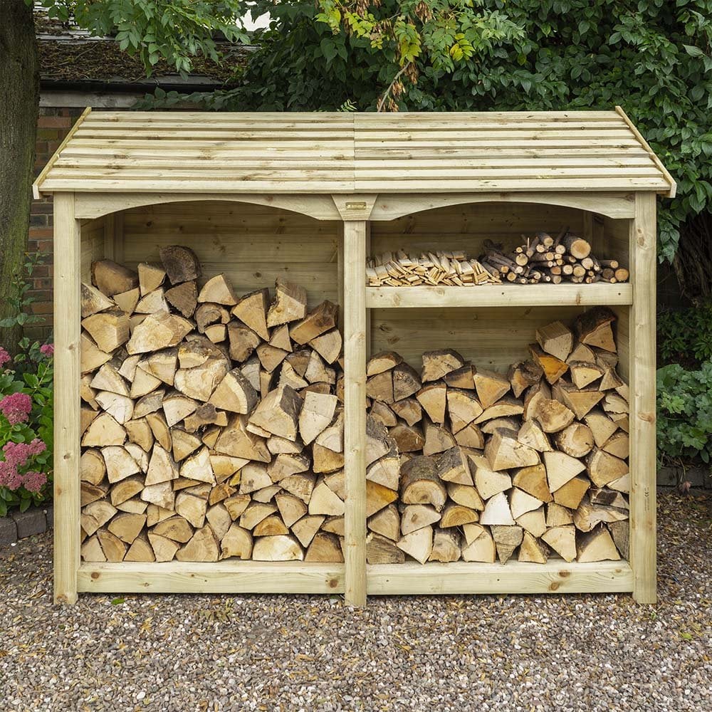 Signature Heritage T&G Tall Double Log Store — view 3
