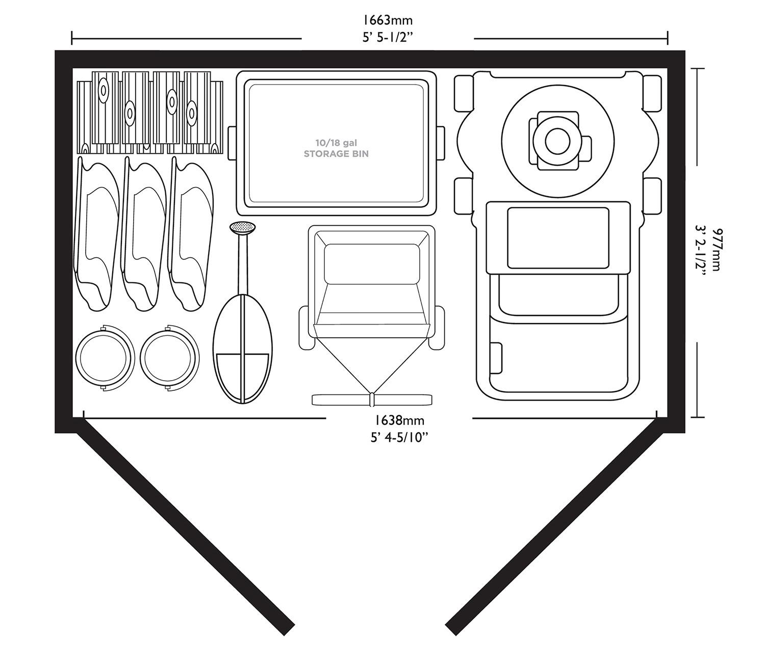 Suncast Moda Stow-Away 6 x 3 ft Storage Shed — view 6