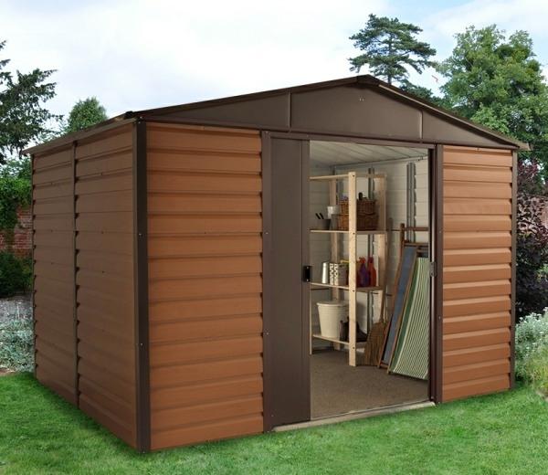 YardMaster 10 x 12 ft Woodview Shiplap Metal Shed — view 7