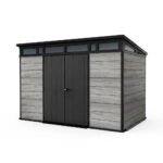 Keter 11x7 Artisan Heavy Duty Plastic Pent Shed Grey