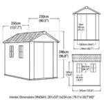 Keter 11'x7.5' Newton Plus Side Entry Plastic Shed Graphite - Image 4