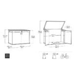Keter 4x2 Cortina Alto Heavy Duty Vertical Shed Dark Grey - Image 4