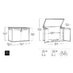 Keter 4x2 Cortina Alto Heavy Duty Vertical Shed Dark Grey - Image 5