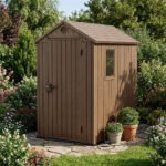 Keter 4x6 Darwin Heavy Duty Plastic Garden Shed Brown - Image 2