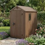 Keter 4x6 Darwin Heavy Duty Plastic Garden Shed Brown - Image 3