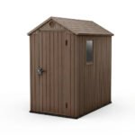 Keter 4x6 Darwin Heavy Duty Plastic Garden Shed Brown - Image 5