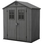 Keter 4x6 Darwin Heavy Duty Plastic Garden Shed Grey