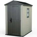 Keter 4x6 Factor Heavy Duty Plastic Garden Shed Beige