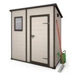 Keter 6x4 Manor Plastic Pent Garden Storage Shed Beige