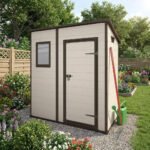 Keter 6x4 Manor Plastic Pent Garden Storage Shed Beige - Image 2