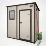 Keter 6x4 Manor Plastic Pent Garden Storage Shed Beige - Image 4