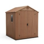 Keter 6x6 Darwin Heavy Duty Plastic Garden Shed Brown