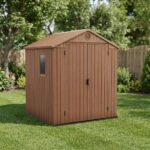 Keter 6x6 Darwin Heavy Duty Plastic Garden Shed Brown - Image 5