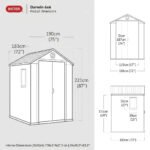 Keter 6x6 Darwin Heavy Duty Plastic Garden Shed Brown - Image 6