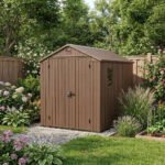 Keter 6x8 Darwin Heavy Duty Plastic Garden Shed Brown - Image 4