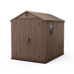Keter 6x8 Darwin Heavy Duty Plastic Garden Shed Brown - Image 5