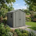 Keter 6x8 Darwin Heavy Duty Plastic Garden Shed Green - Image 3