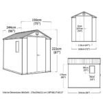 Keter 6x8 Darwin Heavy Duty Plastic Garden Shed Green - Image 5