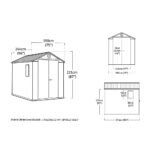 Keter 6x8 Darwin Heavy Duty Plastic Garden Shed Green - Image 6